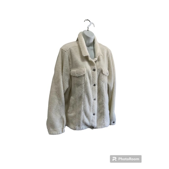 Torrid Sherpa White Jacket Size 3(3x) - Picture 6 of 9